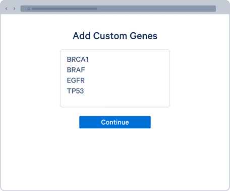 输入定制基因列表