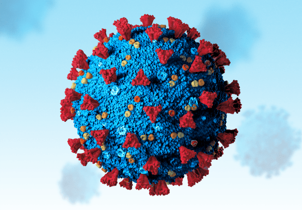 3D rendering of SARS-CoV-2 virus