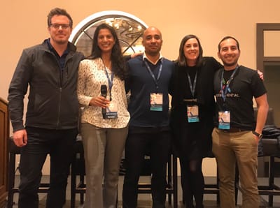 Left to right: 10x panelists Brian Fritz, Anushka Brownley, Jens Durruthy, Jill Herschleb and Luigi Alvarado