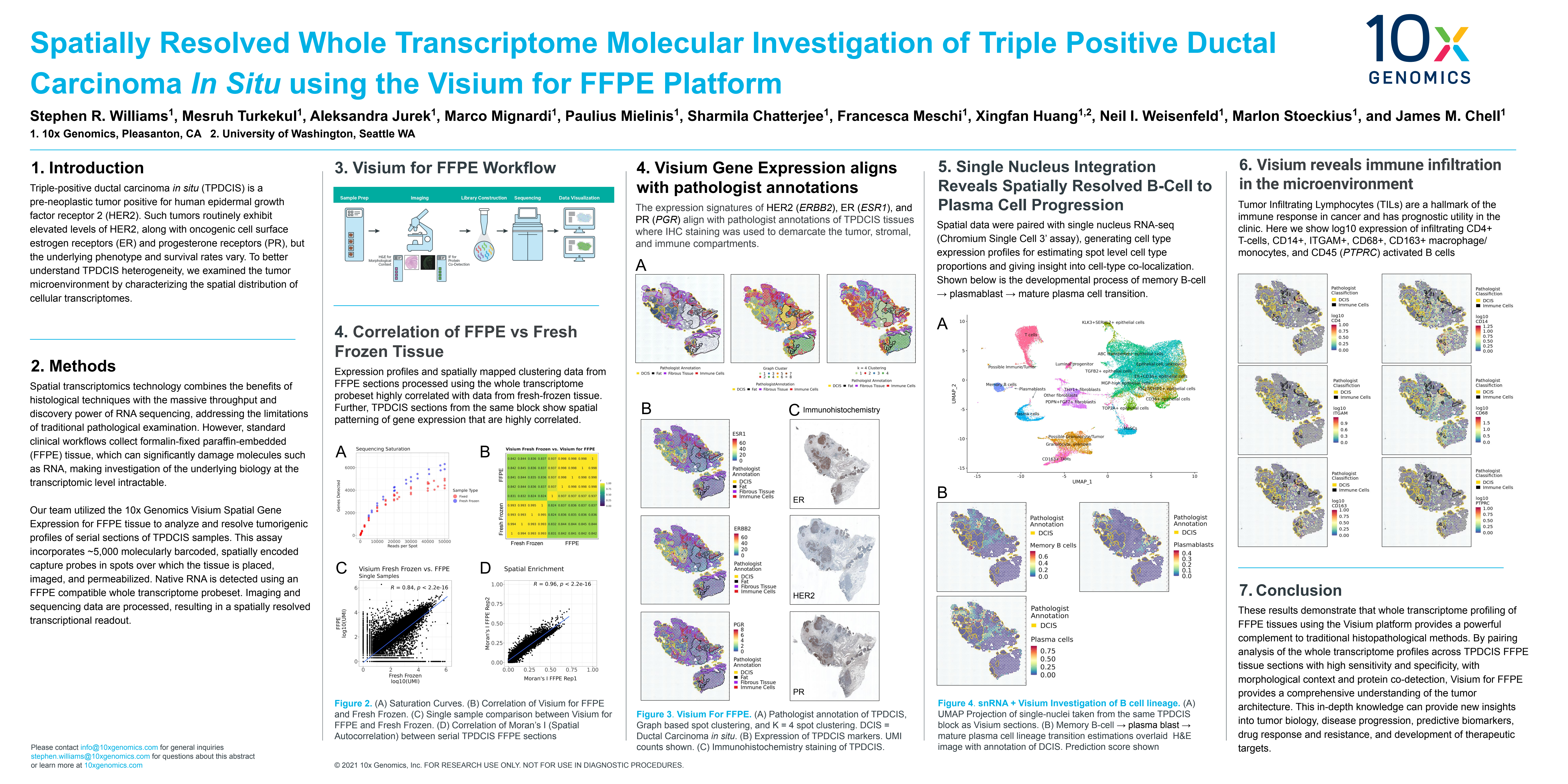 Spatially Resolved Whole Transcriptome Molecular Investigation of Triple Positive Breast Cancer FFPE Tumors using the Visium Platform