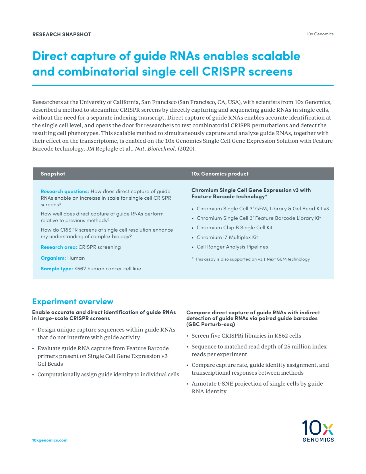 Direct capture of guide RNAs enables scalable and combinatorial single cell CRISPR screens