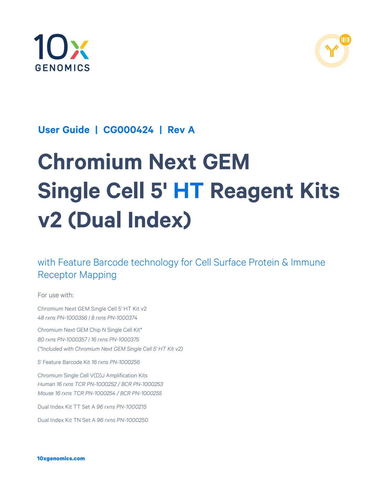 Chromium Next GEM Single Cell 5' HT Reagent Kits v2 (Dual