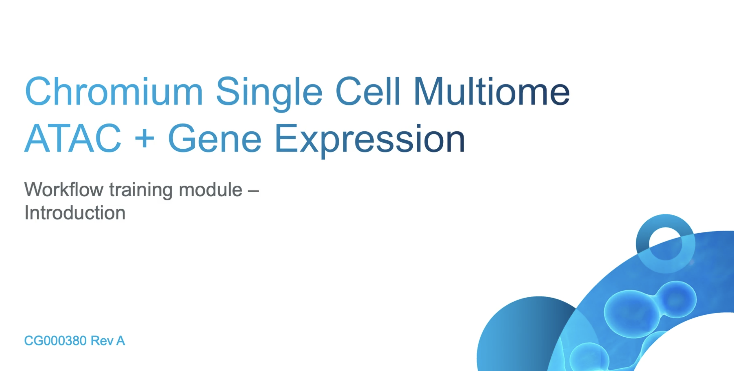 Chromium Single Cell Multiome ATAC and Gene Expression video