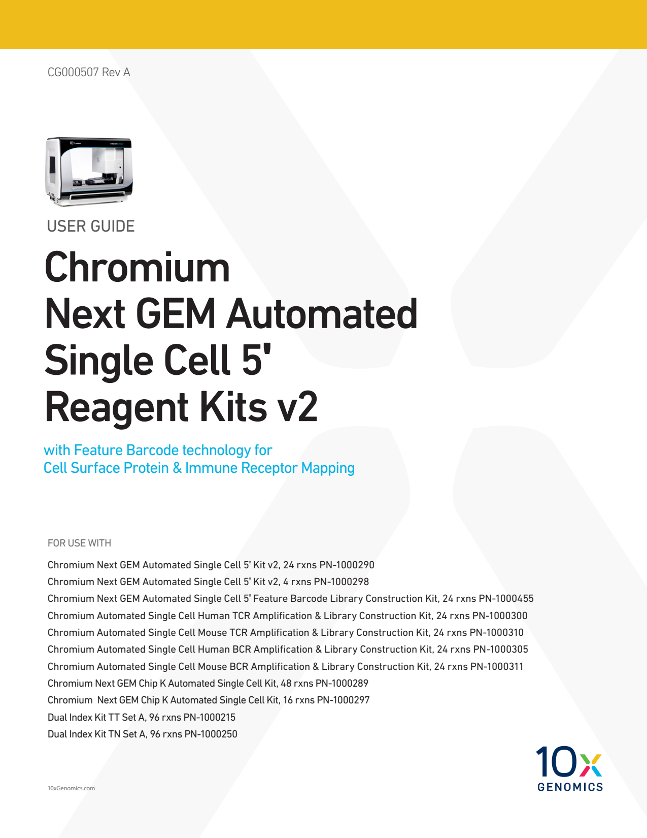 Chromium Next GEM Automated Single Cell 5ʹ Reagent Kits v2 with