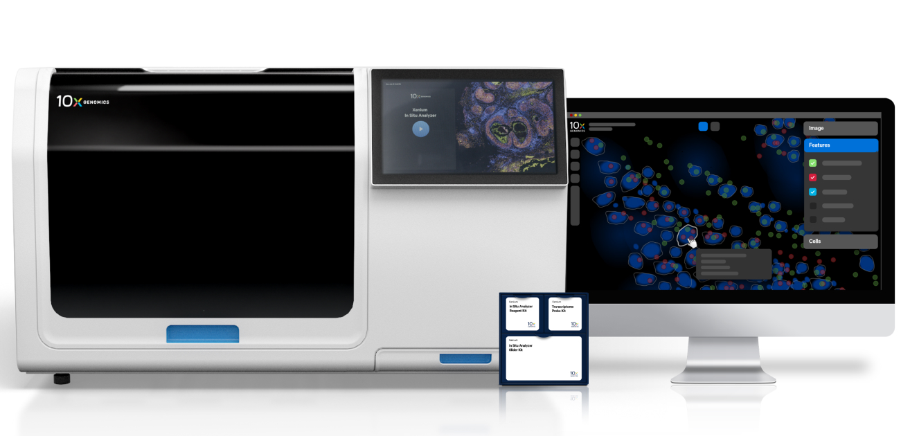 The Xenium In Situ platform consists of an automated analyzer, curated and/or custom panels, and intuitive visualization and analysis software.