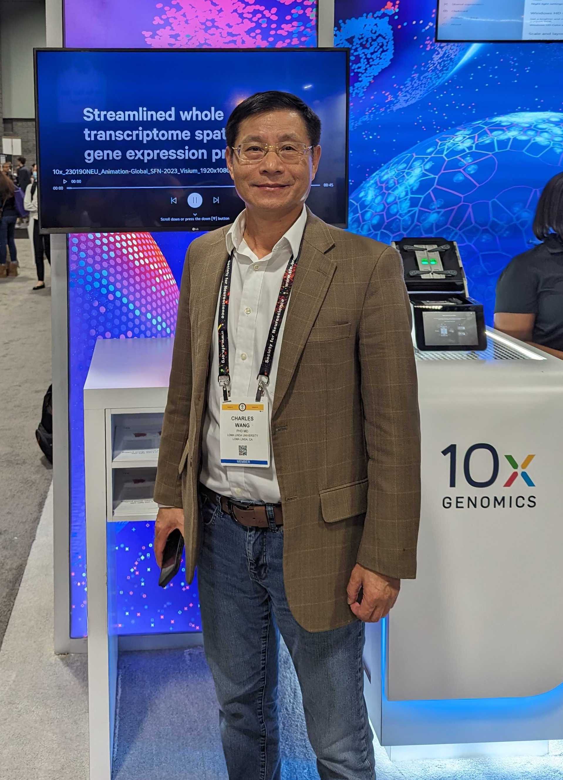 Pictured: The winner of our SfN 2023 poster contest, Dr. Charles Wang!